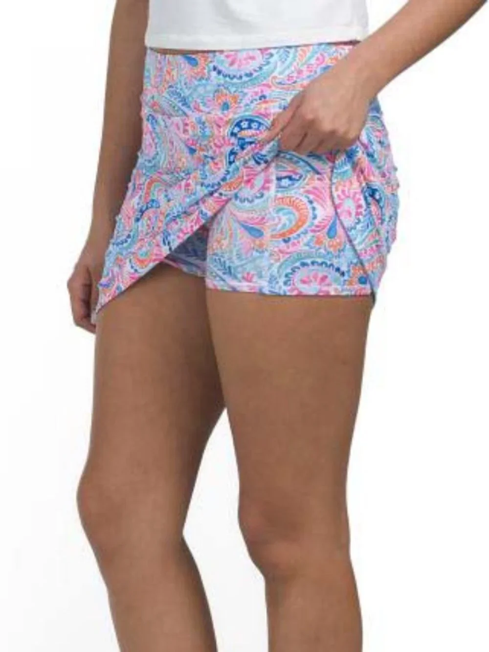 NWT Gottex Golf & Tennis Athletic Multi Paisley Skort XL